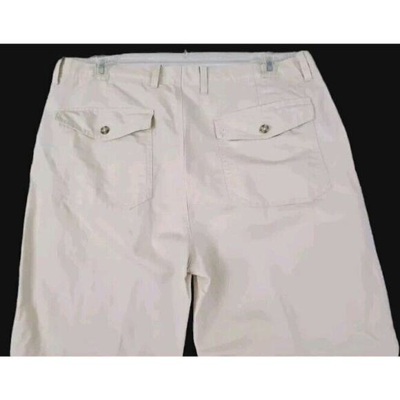 Roundtree & Yorke ~Men's 38x32~ Off-White Linen Blend Comfort Relax Casual Pants - Picture 6 of 11